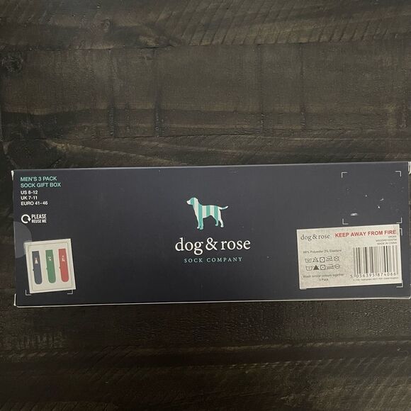 Dog & Rose Men’s Dog Christmas Socks 3-Pack Size 8-12 New in Box! - Picture 2 of 3